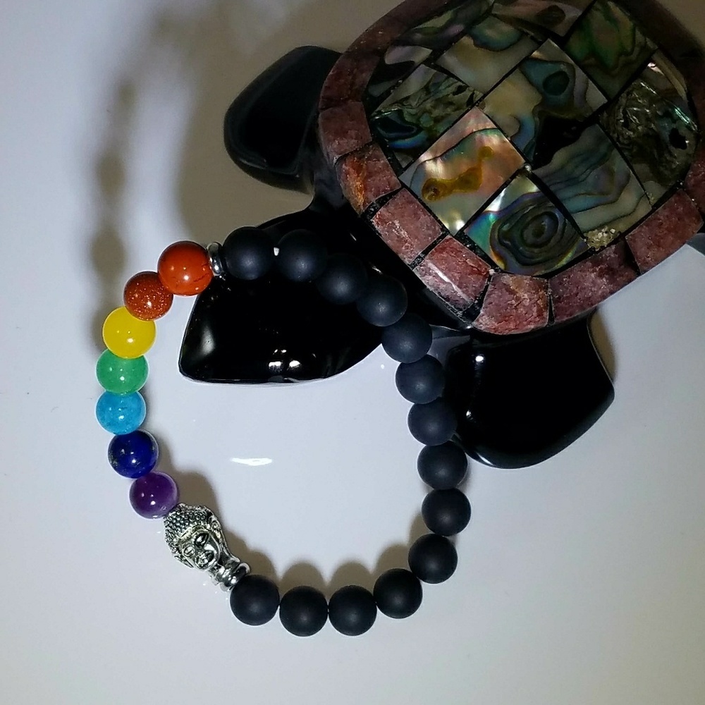 7 Chakra Healing Buddha Charm Bracelet